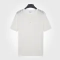 Witte heren Henley-shirt van ijszijde gebreid met verticale textuur korte mouw - L / Tops / Wit