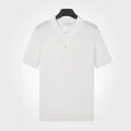 Polo classica da uomo bianca a maniche corte in maglia di seta ghiaccio casual - Taglia M / Top / Bianco