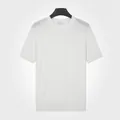 T-shirt classica da uomo in seta ghiaccio, maniche corte, elegante bianco solido - Taglia M / Top / Bianco