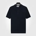 Polo da uomo a maniche corte in maglia di seta ghiacciata nel colore blu reale per estate - Taglia M / Top / Blu zaffiro