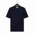 Premium men's ice silk knitted short sleeve polo shirt in sophisticated navy blue color - M / Tops / Sapphire Blue