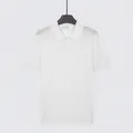 Premium men's white ice silk polo shirt featuring breathable cooling fabric for summer - M / Tops / White