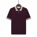 Polo homme manches courtes en soie glacée bordeaux avec col contrasté - M / Hauts / Bordeaux