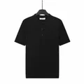 Premium classic black knit short sleeve polo shirt for men in breathable ice silk fabric - M / Tops / Black