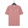 Polo en maille de soie glacée pour hommes, style business casual rouge vin chic - M / Hauts / Bordeaux