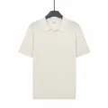 Polo en maille de soie glacée pour hommes avec col mouette de couleur abricot - M / Haut (7094) / Abricot