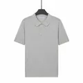 Premium men's short-sleeved knitted Polo shirt in an elegant light grey breathable fabric - M / Tops / Gray