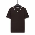 Polo en maille pour homme style old money couleur marron café avec col contrastant - M / Hauts / Café