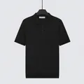 Men's ice silk short-sleeve Polo shirt in classic black finish - M / Tops / Black
