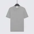 Men's summer ice silk polo shirt in grey color with classic three-button collar - Gray