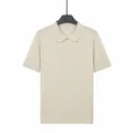 Premium men's breathable ice silk knitted short sleeve polo shirt in apricot color - Apricot