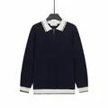 Polo in maglia blu reale da uomo con mezza zip e colletto bianco a contrasto elegante - Taglia M / Top / Blu zaffiro