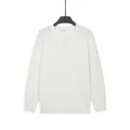 Pull en maille blanc à col Henley pour homme, manches longues, style décontracté - M / Haut (2005) / Blanc