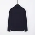 Elegante herentrui met col van ribgebreid materiaal in koningsblauw voor zakelijk casual - M / Tops / Saffierblauw