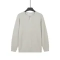 Pull en maille à col Henley pour homme couleur abricot, style décontracté chic - M / Hauts / Abricot