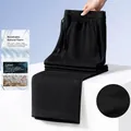 Pantaloni casual traspiranti da uomo in lyocell e lino nella tonalità nero fantasma. - M (45-57.5kg) / Pantaloni e gonne / Nero Fantasma