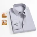 Premium men's light grey long-sleeved linen shirt, soft breathable fabric texture - 38 / Tops / Light Gray