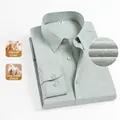 Chemise premium pour homme à manches longues vert matcha en mélange de lin et coton - Vert matcha