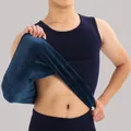 Men's navy blue thermal fleece vest with thick velvet lining for autumn and winter - XL / Tops / Navy Blue