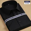 Professionelles schwarzes Business-Kurzarmhemd aus Twill mit klassischem Umlegekragen - 37 / Oberteile / Schwarzer Köper