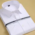Professionelles weißes Twill-Kurzarm-Businesshemd für Arbeitskleidung mit Brusttasche - 37 / Oberteile / Weiß Köper