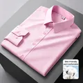 Chemise de bureau formelle rose clair pour hommes en tissu de coton respirant de qualité - 38 / Hauts / Rose
