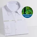 Professional pearl white bamboo fiber slim-fit long-sleeve business blouse for women - 38 / Tops / Pearl White