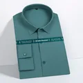 Camicia casual da uomo senza cuciture ad alta elasticità in WH-1 verde chiaro - 38 / Top / Verde chiaro