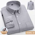Chemise Oxford homme en coton gris de qualité supérieure, style décontracté et respirant - 38 / Hauts / Gris (SS5951-10)