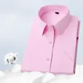 Chemise homme rose sans repassage en coton à fibres longues de qualité supérieure - 38 / Haut (DX0535-6) / Rose