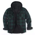 Veste à capuche à carreaux vert et doublure polaire homme - 3XL / Hauts / JM319-8 (Carreaux Vert & Noir)