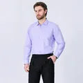 Professional men's long-sleeved shirt made of Lenzing Modal fabric in light purple color - 38 / Top (SS6212) / Purple