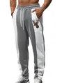 Pantaloni sportivi da uomo bicolore grigio e bianco con una stampa a testa di cervo - Taglia S / Pantaloni e gonne / Grigio (Stampa Testa di Cervo)
