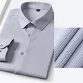 Premium grey houndstooth non-iron cotton dress shirt for men in formal business style - 38 / Tops / Grey Houndstooth
