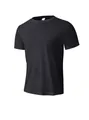 Classic men's slim fit black sports T-shirt featuring a breathable round neck design - S / Black