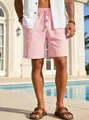 Pantaloncini estivi uomo rosa, asciugatura rapida, con coulisse, vista piscina - Taglia S / Pantaloni e gonne / Rosa