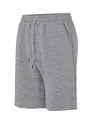 Short décontracté pour homme en tissu jacquard gris avec taille à cordon de serrage - Gris clair