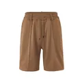 Men's brown pineapple grid knit quick-dry cargo beach shorts with drawstring waist - S / Bottoms / Camel