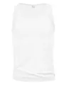 Men's white fitness tank top in breathable polyester blend fabric - S / Tops / White