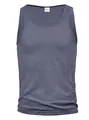 Men's grey athletic tank top made of breathable polyester elastane blend - S / Tops / Dark Gray