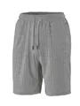 Short de sport gris pour homme en maille côtelée avec cordon de serrage et coupe décontractée - Gris Chiné