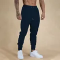 Pantalón deportivo azul marino de hombre slim fit con cintura elástica para correr - S / Azul marino