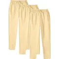 Pack of 3 men's pale yellow straight leg fleece sweatpants with drawstring waist - S / Bottoms / 3-Pack / Beige