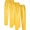 Set of three premium yellow men's casual fleece-lined sweatpants with drawstring waist - S / Bottoms / 3-Pack / Bright yellow