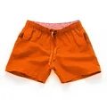 Short de plage orange vif pour homme avec cordon de serrage et taille élastique pour surf - Orange