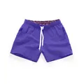 Short de bain pour homme violet élégant avec cordon blanc et doublure à motifs - Violet