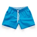 Short de plage bleu ciel à séchage rapide pour homme avec cordon et taille élastique - Bleu