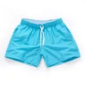 Maillot de bain bleu clair pour homme avec taille élastique et cordon de serrage - Bleu ciel