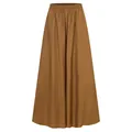 Elastischer Hochbund an brauner weiter Palazzo-Hose mit glatter Textur - M / Unterteile / Camel