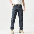 Men's retro multi-pocket outdoor cargo pants in dark grey, casual mountain style - Dark Gray